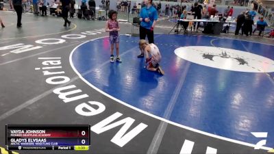 50 lbs X Bracket - Vayda Johnson, Pioneer Grappling Academy vs Gladys Elvsaas, Arctic Warriors Wrestling Club