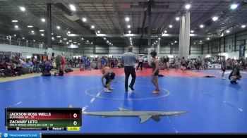 95 lbs Placement (4 Team) - Jackson Ross Wells, BLACKHAWK WC vs Zachary Leto, GREAT BRIDGE WRESTLING CLUB