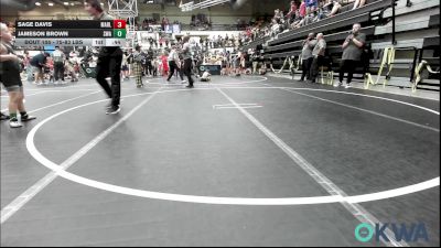 75-83 lbs Round Of 16 - Sage Davis, Marlow Outlaws vs Jameson Brown, Shelton Wrestling Academy