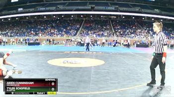 D3-165 lbs Semifinal - Tyler Schofield, Olivet HS vs Aiden Cunningham, Millington HS