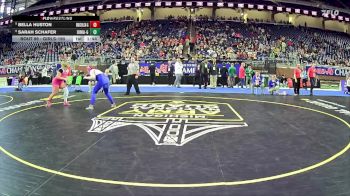 Girls-190 lbs Champ. Round 1 - Bella Huston, Columbia Central Hs Girls vs Sarah Schafer, Ionia Hs Girls