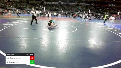 60 lbs Quarterfinal - Ava Clemens, Iron Horse vs Andraya Guedes, New Milford