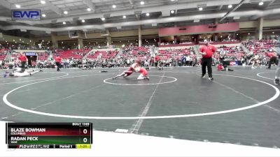 100 lbs Quarterfinal - Radan Peck, War vs Blaze Bowman, Columbus