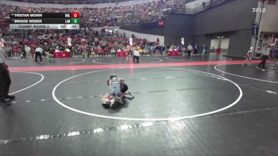 75 lbs Champ. Round 2 - Briggs Weber, LAW vs Tristan Morin, Winneconne Youth Wrestling