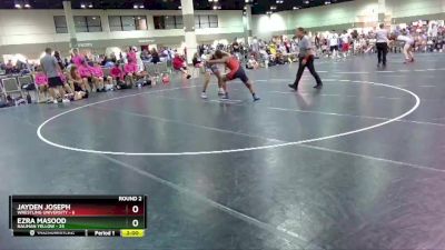 160 lbs Round 2 (6 Team) - Jayden Joseph, Wrestling University vs Ezra Masood, Nauman Yellow