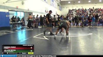 160 lbs Champ. Round 2 - Velaon Reyes, Team Jackrabbits vs Andres Perez, Cypress