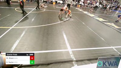 49 lbs Quarterfinal - Matthew Sloan, Barnsdall Youth Wrestling vs Dakota Taylor, Sperry Wrestling Club