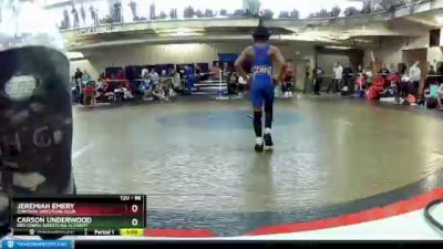 86 lbs Cons. Round 4 - Jeremiah Emery, Corydon Wrestling Club vs Carson Underwood, Red Cobra Wrestling Academy