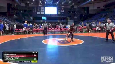 105 lbs Cons. Round 1 - Veronica Cosio, Addison (A. Trail) vs Diana Lopez, Chicago (Phoenix Military Academy)