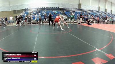 132 lbs Cons. Round 2 - Brayden Manning, IL vs Patrick Provost, MO
