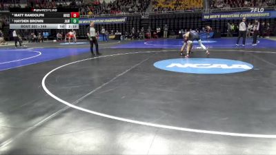 149 lbs Semifinal - Hayden Brown, JWU (Providence) vs Matt Randolph, Augsburg