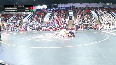144 lbs Finals (8 Team) - Logan Dawson, Lowell vs Logan Adleman, Eaton Rapids