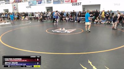 132 lbs Quarterfinal - Bryce Zeiler, Chugach Eagles Wrestling Club vs Colton Cummins, Juneau Youth Wrestling Club Inc.