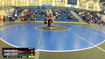 43 lbs Round 3 (8 Team) - Gabriel Perkins, Leo Wrestling Club vs Jagger Beretta, Indian Creek Wrestling Club (S)