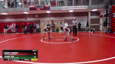 145 lbs Quarterfinal - Ryker Vail, Bonneville High School vs Kodey Murphy, Shelley High School