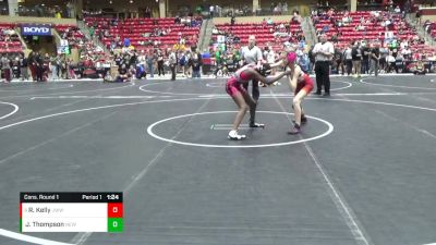 100 lbs Cons. Round 1 - Raelyn Kelly, Jeff West Wrestling Club vs Jamiyah Thompson, Team Of Hard Knox