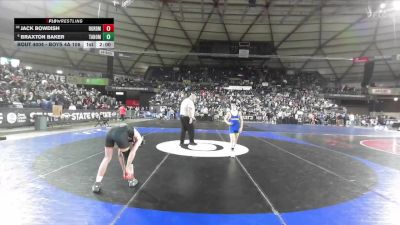 Boys 4A 106 lbs Champ. Round 1 - Braxton Baker, Tahoma vs Jack Bowdish, Battle Ground