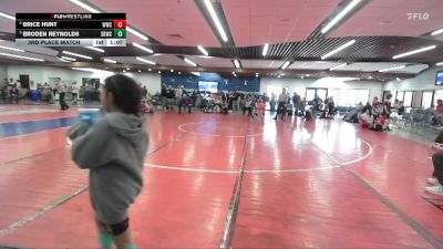 80 lbs 3rd Place Match - Broden Reynolds, Snake River Wrestling Club vs Brice Hunt, Weiser Wrestling Club