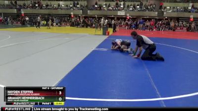 90 lbs Champ. Round 1 - Hayden Steffes, Sarbacker Wrestling Academy vs Graham Hemmersbach, West Salem Bangor