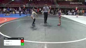 65 lbs Consi Of 8 #1 - Leighton Dinkel, Russell WC vs Zechariah Davis, Team CES