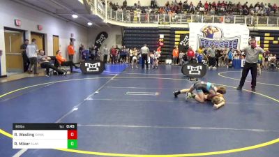 80 lbs Round Of 32 - Raymond Wesling, SHWA vs River Miker, Clarksburg Panthers