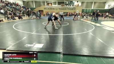 175 lbs Cons. Round 3 - Hunter Leth, Shelton vs Preston Marshall, Mariner