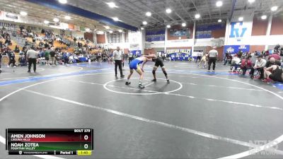 157 lbs Quarterfinal - Amen Johnson, Laguna Hills vs Noah Zotea, Fountain Valley