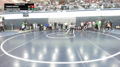 132 lbs Cons. Round 2 - Keegan Marcum, Cougar Wrestling Club vs Joshua Raplee, Hawk Wrestling Club