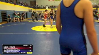 102 lbs Cons. Round 3 - Vince Maturo, SlyFox Wrestling Academy vs Jameson Blackwell, Kanza FS/GR Wrestling Club