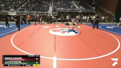 132 lbs Cons. Round 3 - Francis Maynard, Touch Of Gold Wrestling Club vs Clayton Sawyer, Southwest Wolverines Wrestling