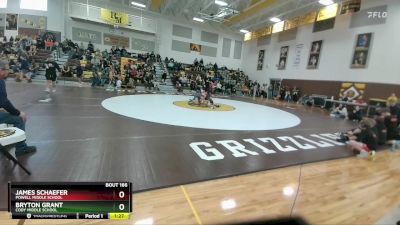 120 lbs Round 3 - James Schaefer, Powell Middle School vs Bryton Grant, Cody Middle School