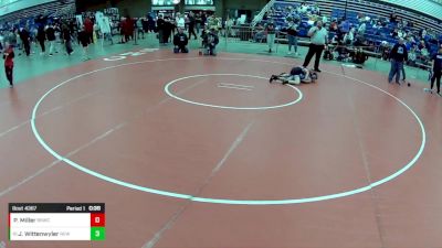 14U Boys - 80 lbs Cons. Round 3 - Paxton Miller, Bad Karma Wrestling Club vs Joseph Wittenwyler, RT Elite Wrestling