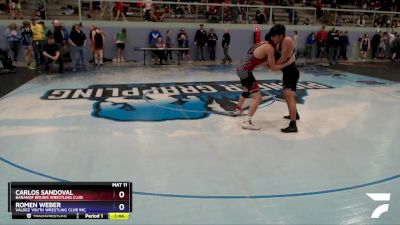 160 lbs Round 3 - Romen Weber, Valdez Youth Wrestling Club Inc. vs Carlos Sandoval, Baranof Bruins Wrestling Club