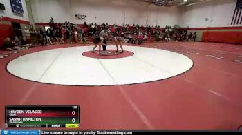 130 lbs Quarterfinal - Sarah Hamilton, Okanogan vs Hayden Velasco, Omak