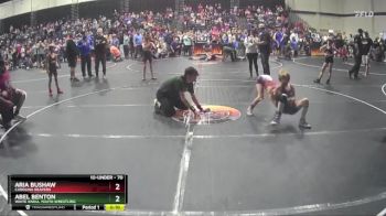 70 lbs Cons. Round 1 - Abel Benton, White Knoll Youth Wrestling vs Aria Bushaw, Carolina Reapers