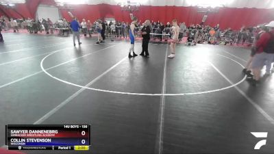 136 lbs Quarterfinal - Sawyer Dannenebrg, Sarbacker Wrestling Academy vs Collin Stevenson, Wisconsin