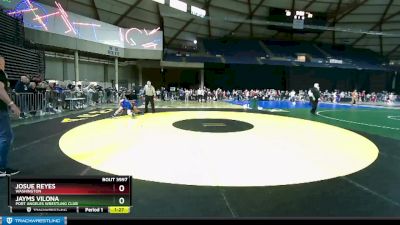 150 lbs 2nd Place Match - Jayms Vilona, Port Angeles Wrestling Club vs Josue Reyes, Washington