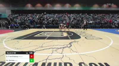 120 lbs Round Of 128 - Beau Frentheway, Wasatch vs Wesley Davies, Choctaw