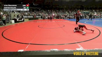 54 lbs Consi Of 8 #2 - Kyra Smallwood, South Central Punisher Wrestling Club vs Sawyer Phillips, Immortal Athletics WC