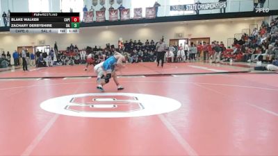 132 lbs Semifinals (8 Team) - Zachary Derbyshire, Salesianum vs Blake Walker, Cape Henlopen
