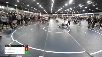 116 lbs Consi Of 4 - Kadin Mulford, Colorado Outlaws vs Gabriel Serros, Hawks Athletic Club