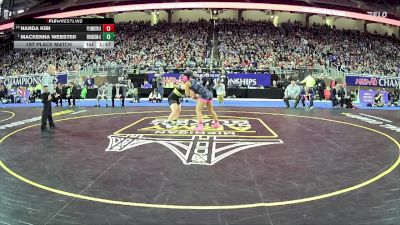 Girls-140 lbs 1st Place Match - Mackenna Webster, Bronson Hs Girls vs Nanda Kibi, Plymouth Hs Girls