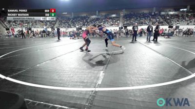 132 lbs Quarterfinal - Samuel Perez, Grove Takedown Club vs Rickey Watson, Enid Junior High