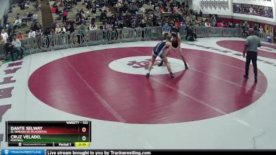 132 lbs Cons. Round 4 - Cruz Velado,, Foothill vs Dante Selway, El Dorado HS (Placentia)