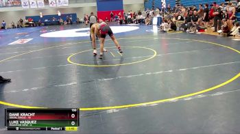 150 lbs Round 3 (4 Team) - Luke Vasquez, Mountain View vs Dane Kracht, Social Circle