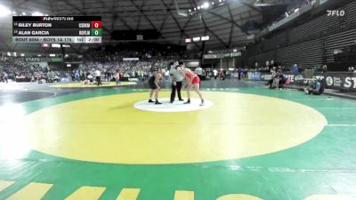 Boys 1A 175 lbs Champ. Round 1 - Riley Burton, Castle Rock vs Alan Garcia, Royal