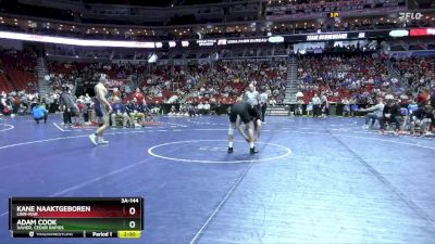 3A-144 lbs Champ. Round 2 - Kane Naaktgeboren, Linn-Mar vs Adam Cook, Xavier, Cedar Rapids