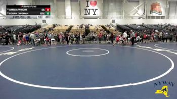 120 lbs Cons. Round 2 - Logan Dingman, North Tonawanda Wrestling Club vs Amelia Wright, Club Not Listed