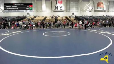 120 lbs Cons. Round 2 - Logan Dingman, North Tonawanda Wrestling Club vs Amelia Wright, Club Not Listed