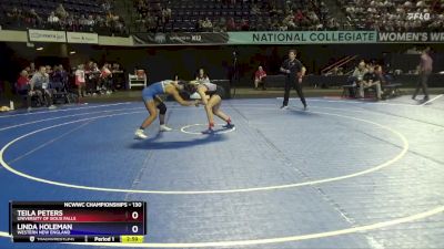 130 lbs Champ. Round 1 - Teila Peters, University Of Sioux Falls vs Linda Holeman, Western New England